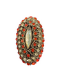 Vintage Brooch Gold and Orange
