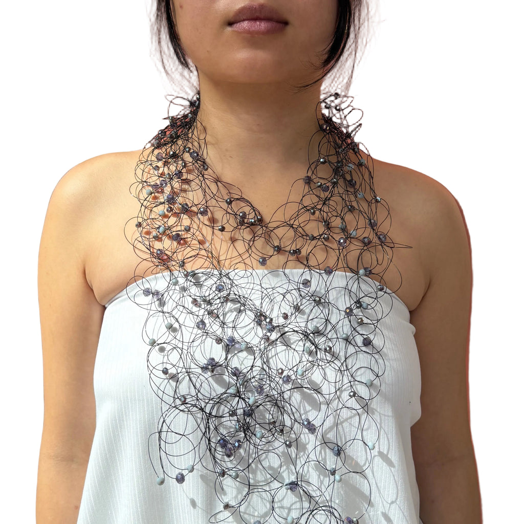 Artful Web Necklace Purple