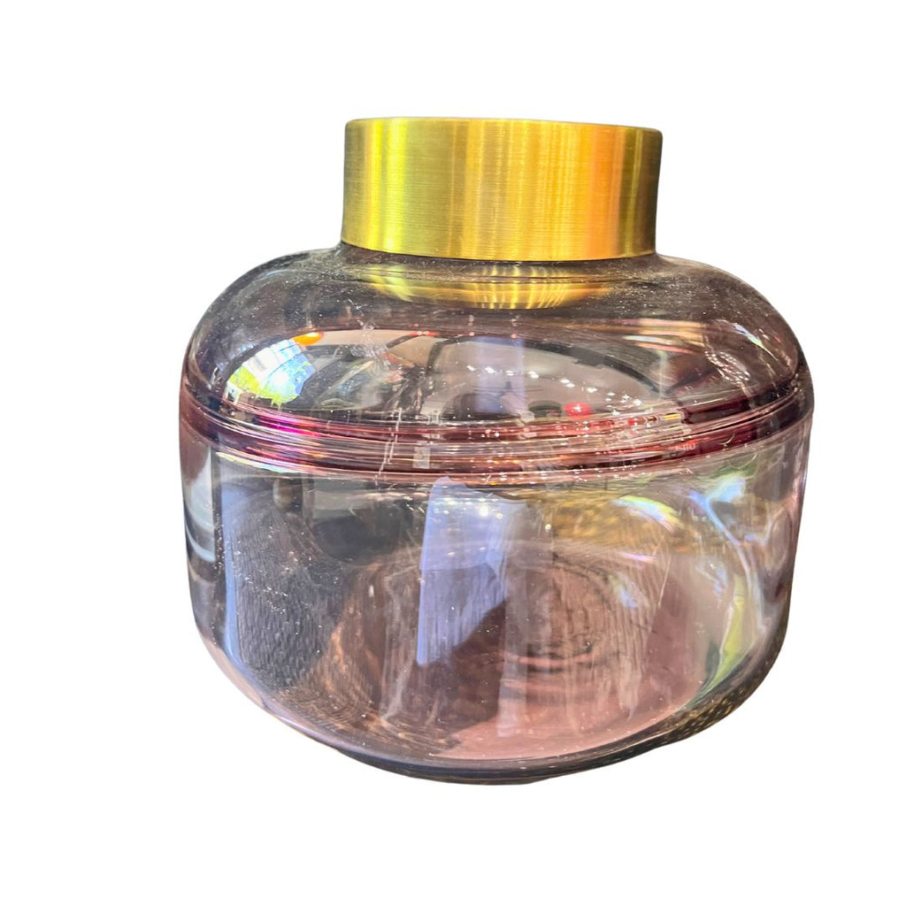 Pink Vase with Gold Rim