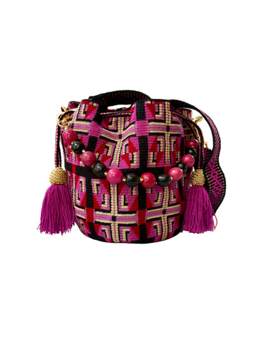 SUSU Mini with Tagua - Pinks and Black