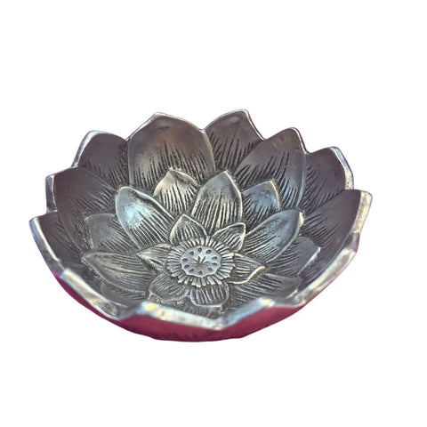 Vintage Metal Lotus Flower Bowl