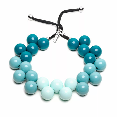 Ball Necklace Shades of Blue