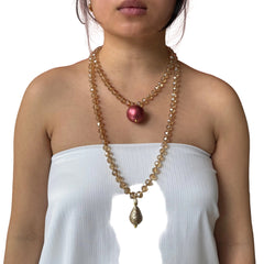 Bella Sphera Necklace Cream Crystals