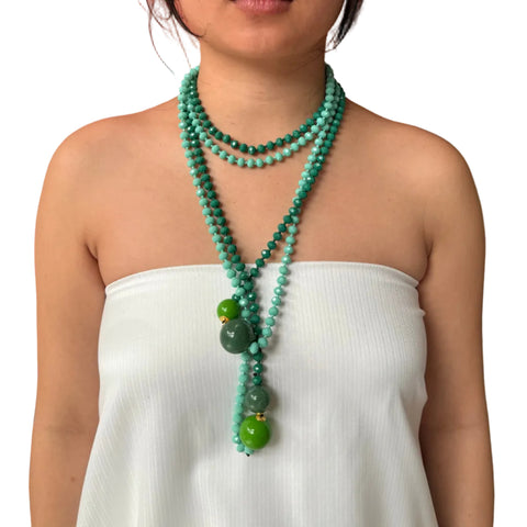 Bella Sphera Necklace X Long Greens
