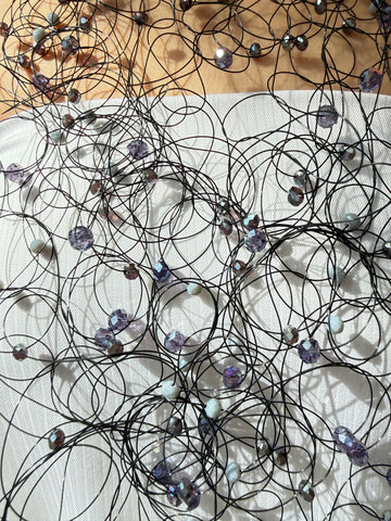 Artful Web Necklace Purple