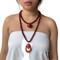 Bella Sphera Necklace Cream Wine