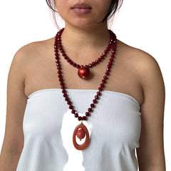 Bella Sphera Necklace Cream Wine