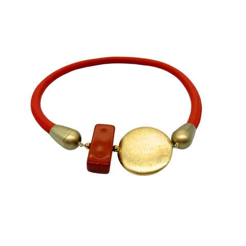 Orange “Wrap it” Necklace/Bracelet