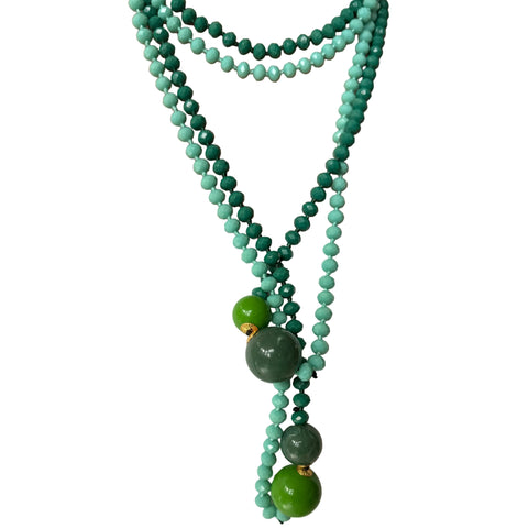 Bella Sphera Necklace X Long Greens