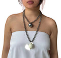 Bella Sphera Necklace Silver and Cream
