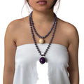 Bella Sphera Necklace Black and Purple and Cream