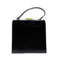 Vintage Black Handbag with Gold Clasp