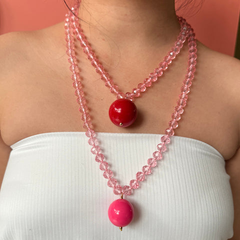 Bella Sphera Necklace Pink