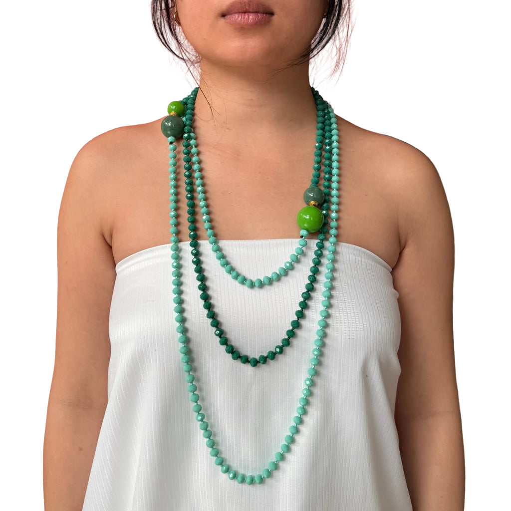 Bella Sphera Necklace X Long Greens