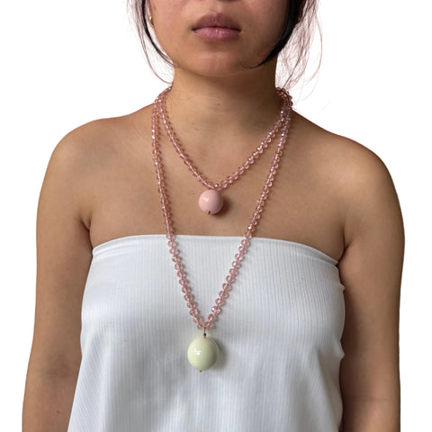 Bella Sphera Necklace Pink and Cream