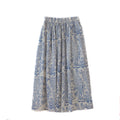 Handmade Cotton Skirt White and Blue
