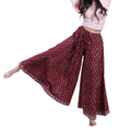 Althea Cotton Palazzo Pants: Burgundy