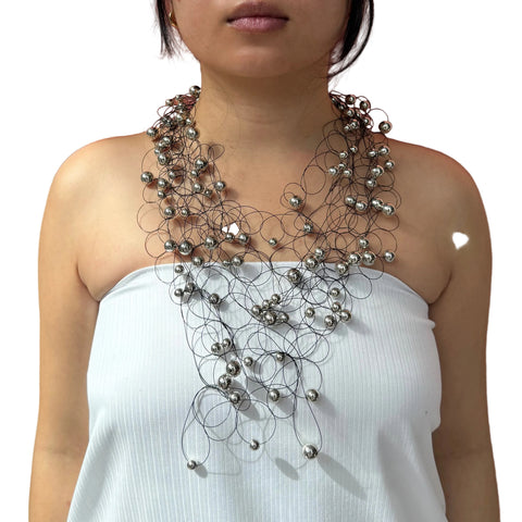 Artful Web Necklace Sikver