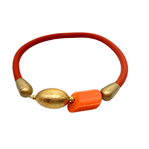 Orange “Wrap it” Necklace/Bracelet