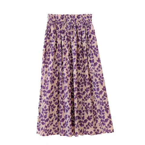 Handmade Cotton Skirt Plum