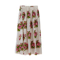 Handmade Cotton Skirt  Blush and Green