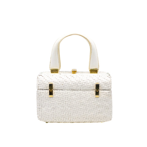 1960s Koret White Wicker Bag