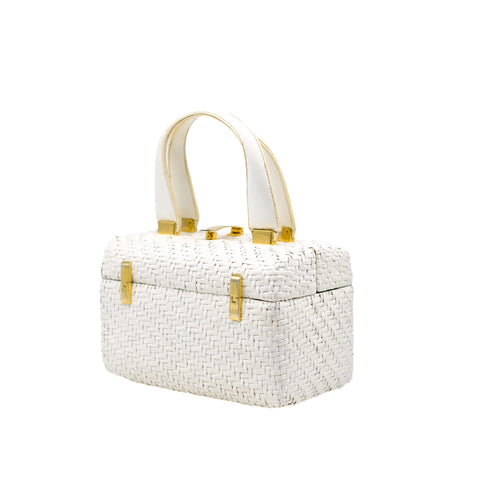 1960s Koret White Wicker Bag