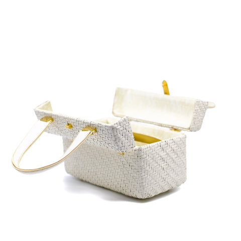 1960s Koret White Wicker Bag
