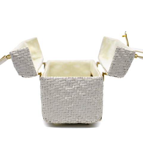 1960s Koret White Wicker Bag