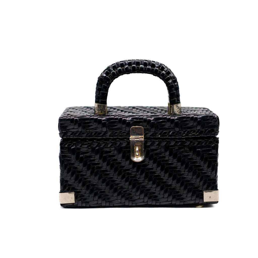 Black Rattan Handbag