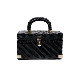 Black Rattan Handbag