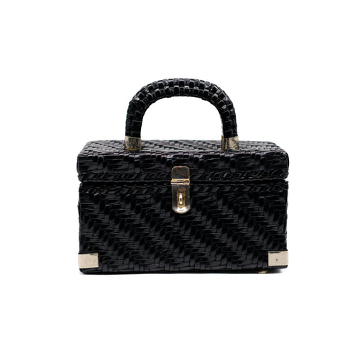 Black Rattan Handbag