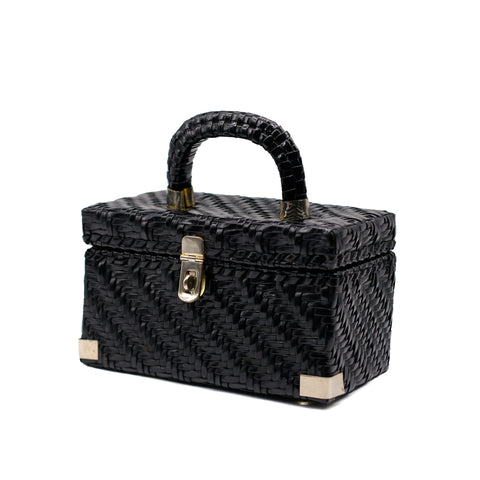 Black Rattan Handbag