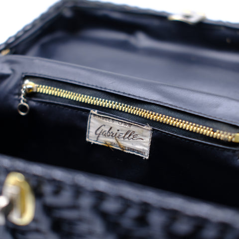 Black Rattan Handbag