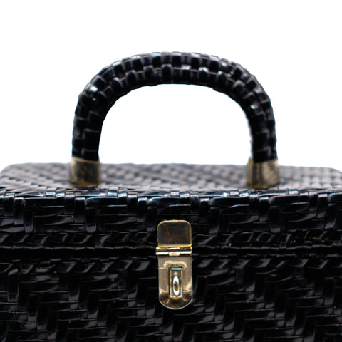 Black Rattan Handbag