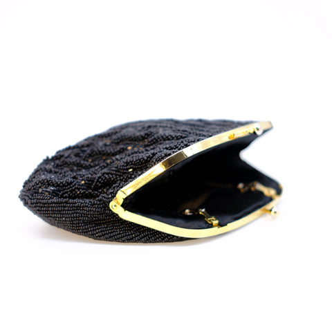 Black Beaded Evening Bag