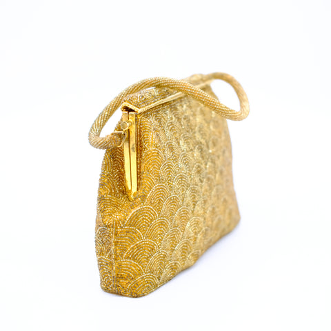 Gold Beaded Evening Bag