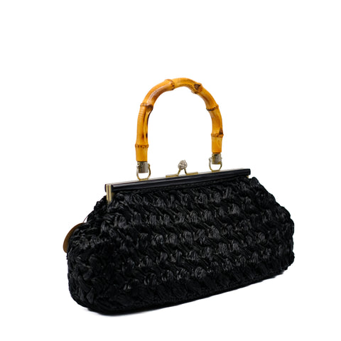 1950s Woven Raffia Handbag