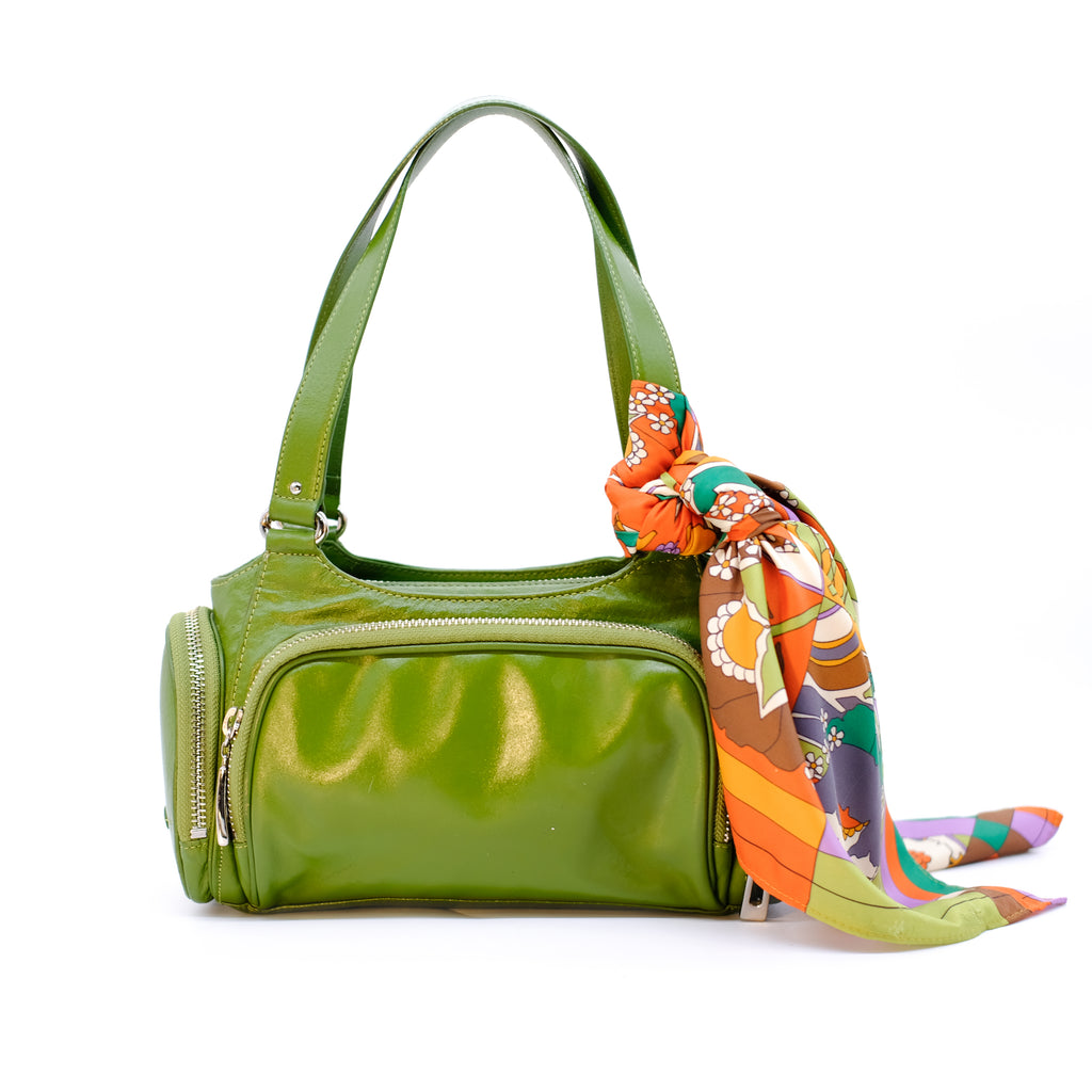 Green Leather Shoulder Bag