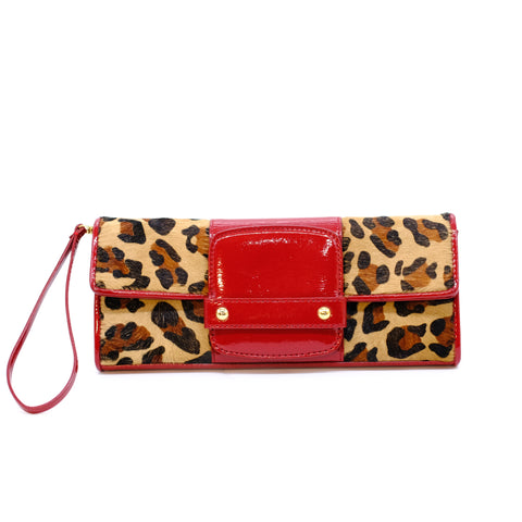 Leopard Hide Clutch