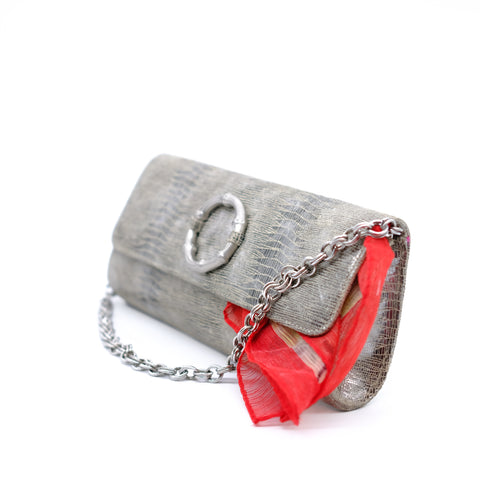 Silver Metallic Shoulder Bag