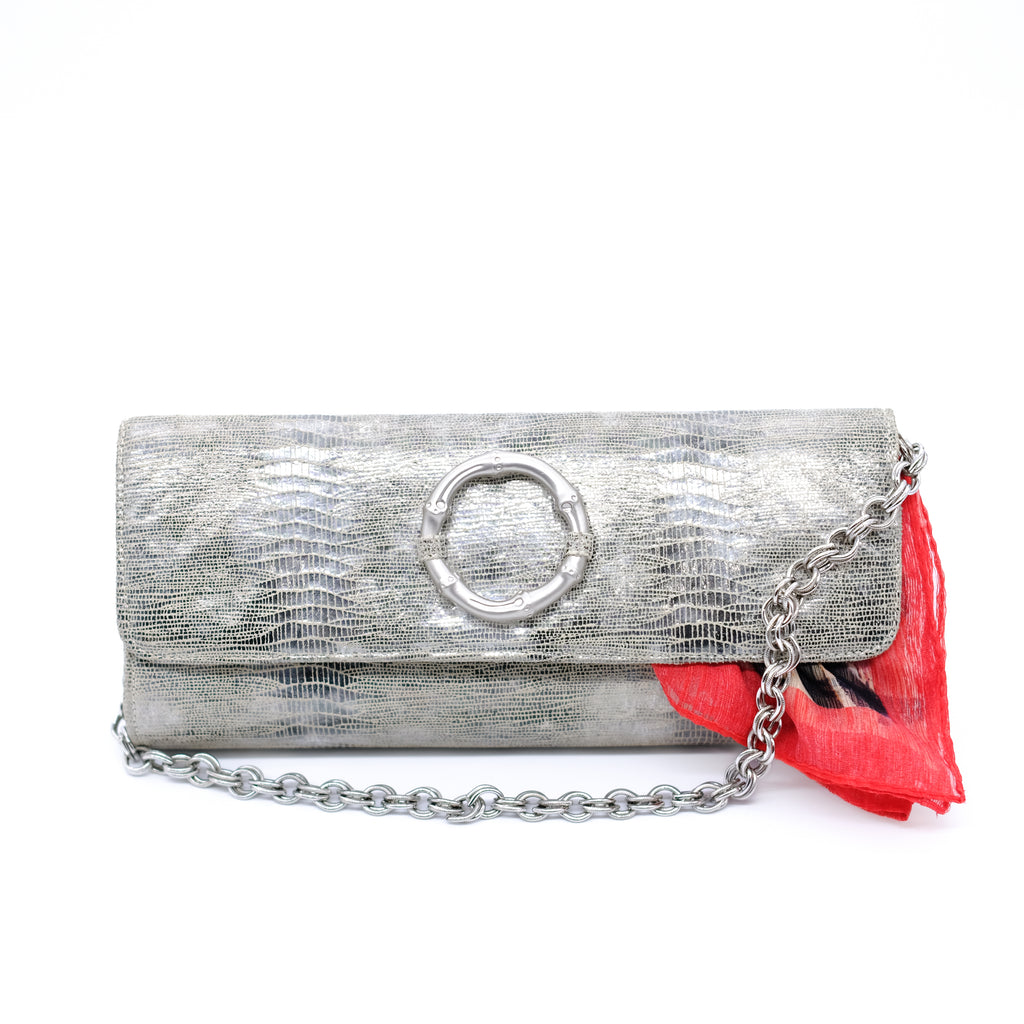 Silver Metallic Shoulder Bag