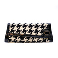 Black and White Houndstooth Clutch