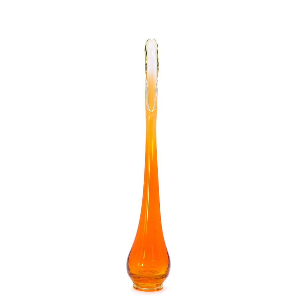 Vintage Orange Glass Vase