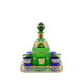 Gilded Emerald Decanter Set