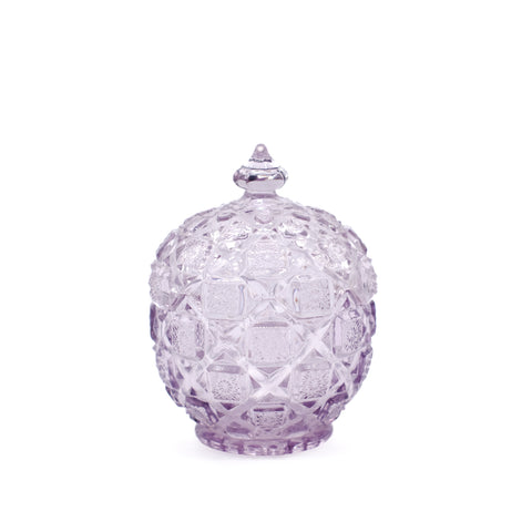 Vintage Lavender Orb Candy Jar