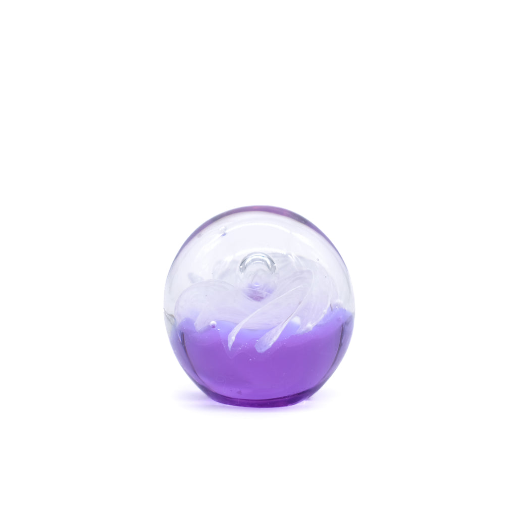 Purple Bubble Glass Paper Weight