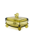 Green Glass Jewelry Box
