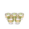 Vintage Green & Gold Whiskey Tumblers