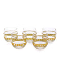 Golden Roly Poly Stripes Glass Set